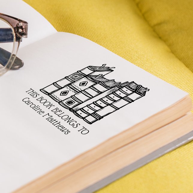 Carimbo De Borracha Este Livro Pertence A Personalizado (This Book Belongs To Personalized Rubber Stamp)