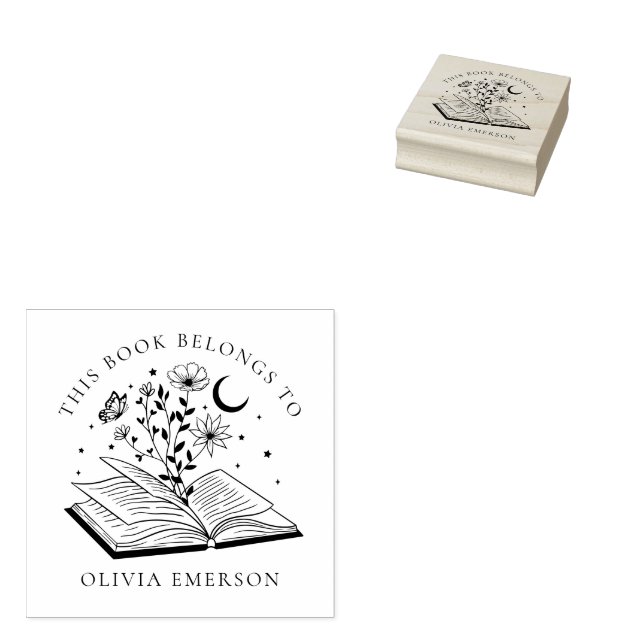 Carimbo De Borracha Este Livro Pertence A Um Livro Moderno (Carimbado)