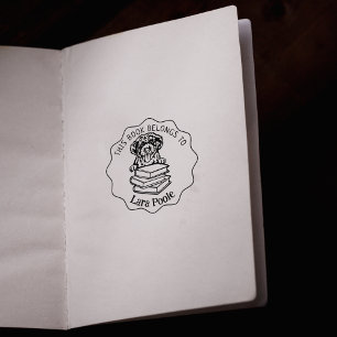 Carimbo De Borracha Este Livro Pertence, Cão-De-Água Bastante Portuguê