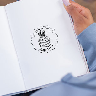 Carimbo De Borracha Este Livro Pertence, Livro De Boxer Bonito