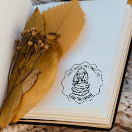 Carimbo De Borracha Este Livro Pertence, Poodle Bonito