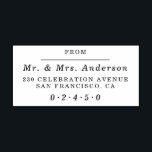 Carimbo De Borracha Estilo de Vintage Nomes Personalizados Formais e E<br><div class="desc">Personalize facilmente esses carimbos personalizados de estilo de imagem com nomes personalizados formais e endereços de devolução com seus próprios nomes e endereços. Para personalizar esses carimbos, clique em "Personalizar este modelo" e altere o texto nas caixas fornecidas. Disponível com diferentes cores de tinta (não incluídas) em tamanhos quadrados de...</div>