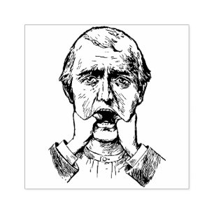 Carimbo De Borracha Estranho maxilar deslocado estranho bizarro