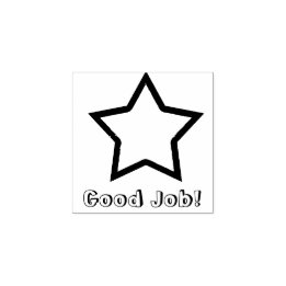 Carimbo De Borracha Estrela de Bom Trabalho