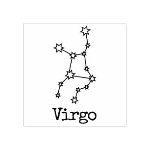 Carimbo De Borracha Estrelas Zodíaco Celestial Horóscopo Virgem