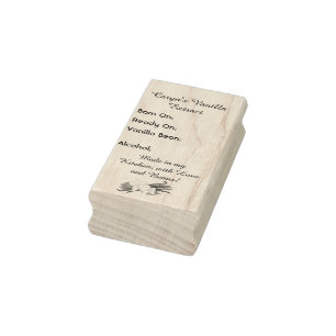Carimbo De Borracha Etiqueta de Extração de Vanilla Personalizável