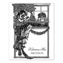 Etiqueta Vintage Feminine Chic Ex Libris