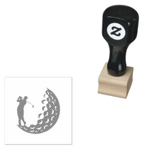 Carimbo De Borracha Etiquetas de endereço personalizadas do Golfer, ti