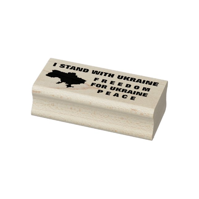 Carimbo De Borracha Eu fico com a Ucrânia apoiando a liberdade do selo (Carimbo)