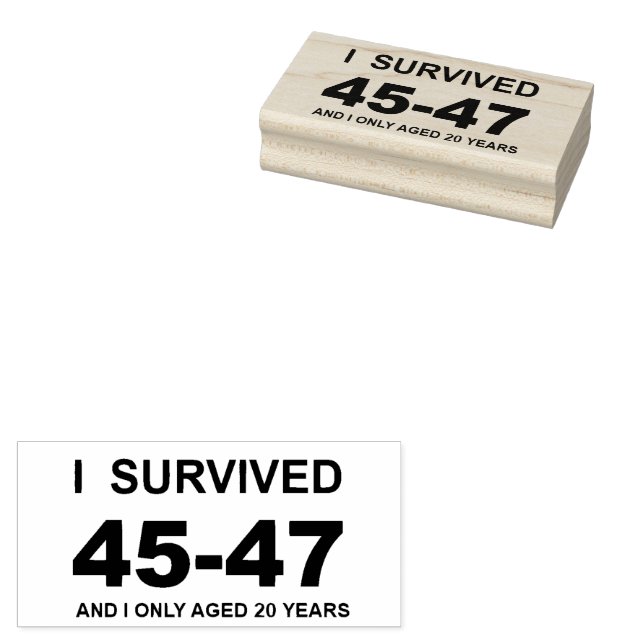 Carimbo De Borracha Eu Sobrevivi 45-47 (Carimbado)