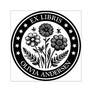 Carimbo De Borracha Ex Libris - Acordo Floral