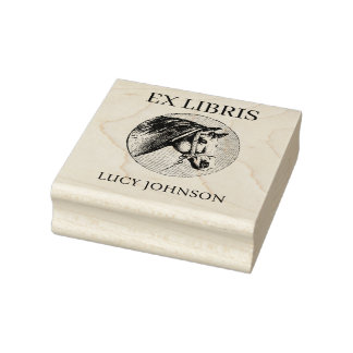 Carimbo De Borracha EX LIBRIS Bookplate Rubber Stamp | Personalized