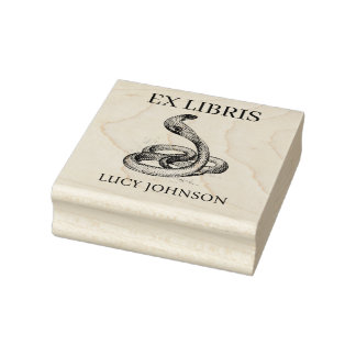Carimbo De Borracha EX LIBRIS Bookplate Rubber Stamp | Personalized