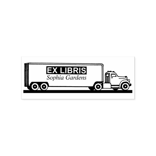 Carimbo De Borracha Ex-Libris - Caminhão (Impressão)