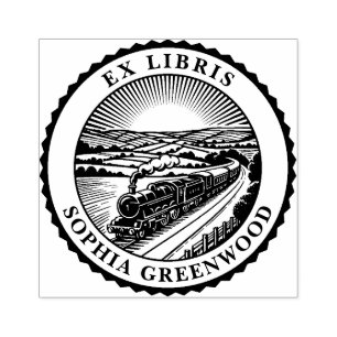 Carimbo De Borracha Ex Libris - Comboio Rural