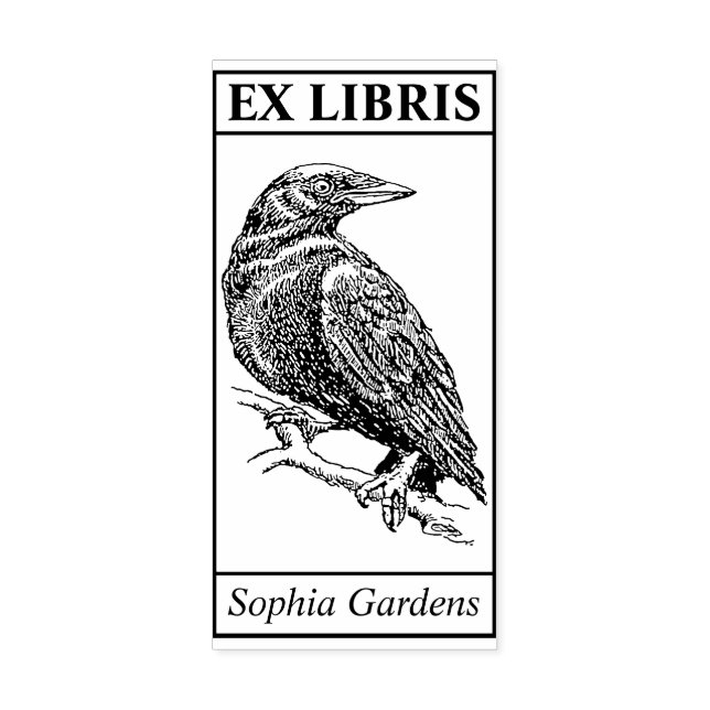Carimbo De Borracha Ex-Libris - Crow (Impressão)