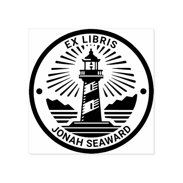 Carimbo De Borracha Ex-Libris - Farol 02 (Impressão)