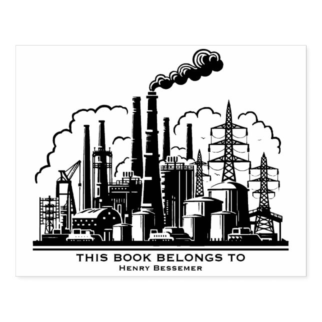 Carimbo De Borracha Ex Libris - Indústria Pesada (Impressão)