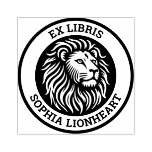 Carimbo De Borracha Ex Libris - Leão