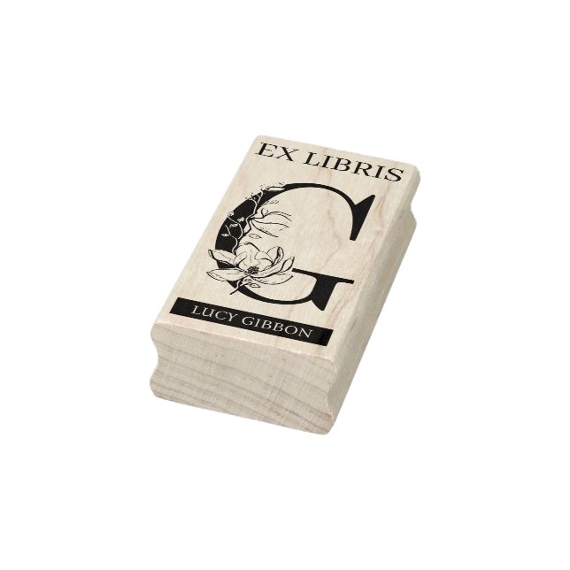 Carimbo De Borracha EX libris Livro biblioteca livraria monograma G (Carimbo)