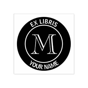 Carimbo De Borracha Ex libris Monograma