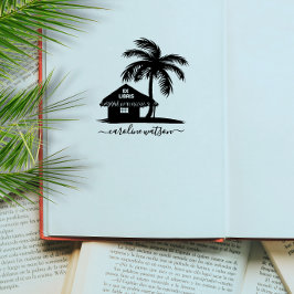Carimbo de borracha Ex libris Palmeira