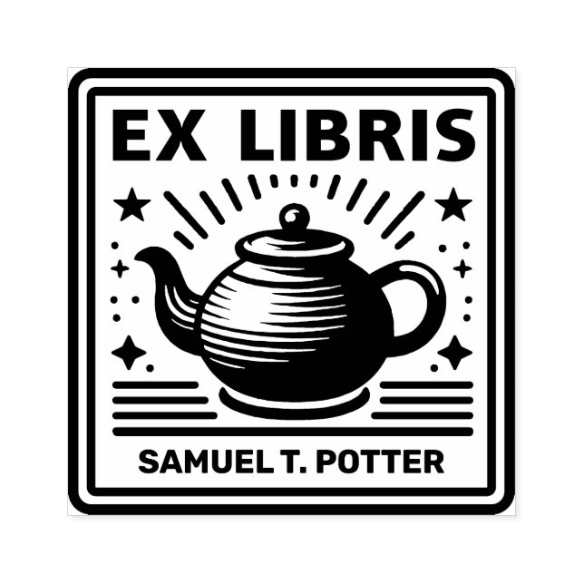 Carimbo De Borracha Ex-Libris - Partido Tea (Impressão)