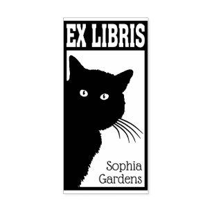 Carimbo De Borracha Ex Libris Peeping Black