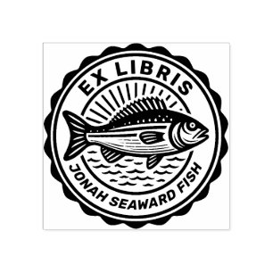 Carimbo De Borracha Ex-Libris - Peixe