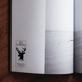Carimbo De Borracha Ex-Libris Personalizado, Livro de Veados