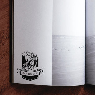 Carimbo De Borracha Ex-Libris Personalizado, Livro de Veados Florestai