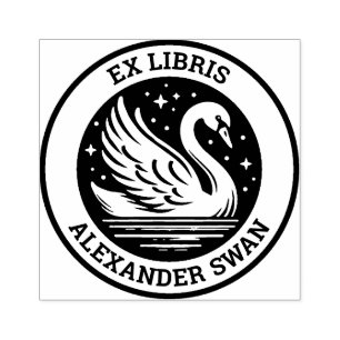 Carimbo De Borracha Ex-Libris - Swan