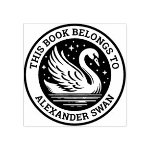 Carimbo De Borracha Ex-Libris - Swan