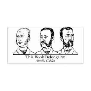 Carimbo De Borracha Ex-Libris - Três Homem v4
