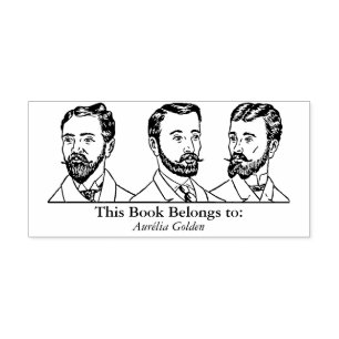 Carimbo De Borracha Ex-Libris - Três Homem v5