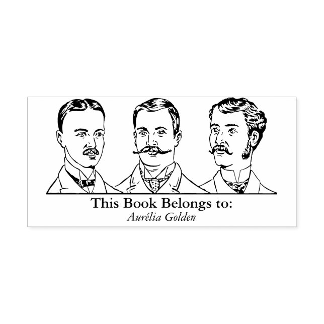Carimbo De Borracha Ex Libris - Três Homens v1 (Impressão)