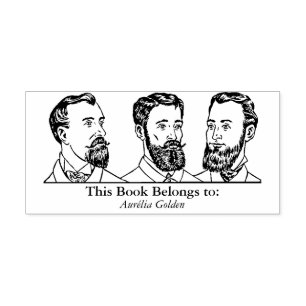 Carimbo De Borracha Ex Libris - Três Homens v6