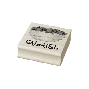 Carimbo De Borracha Falafel Balls Enchida Pita Sandwich Comida Galinha