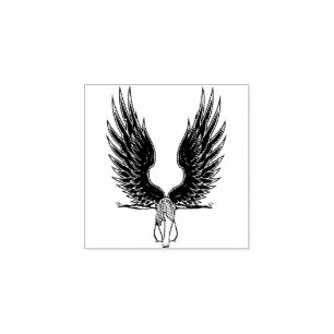 Carimbo De Borracha Fallen Angel Woman Arte Original
