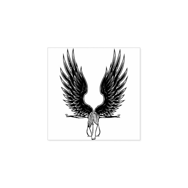 Carimbo De Borracha Fallen Angel Woman Original Art (Impressão)