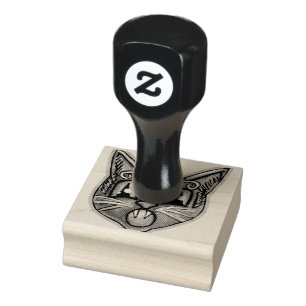 Carimbo De Borracha Falln Scaredy Cat Vintage Halloweenies