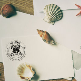 Carimbo De Borracha Família de Endereços de Devolução de Cachorro