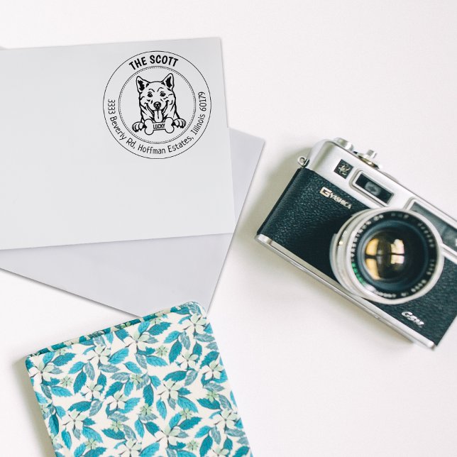 Carimbo De Borracha Família de Endereços de Retorno de Cachiba Inu (Criador carregado)