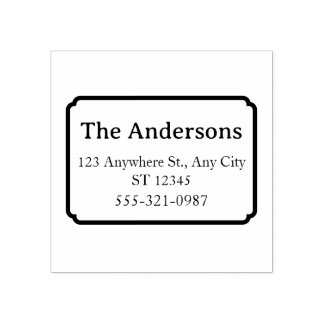 Carimbo De Borracha Family Address Stamp – Name, Address & Phone