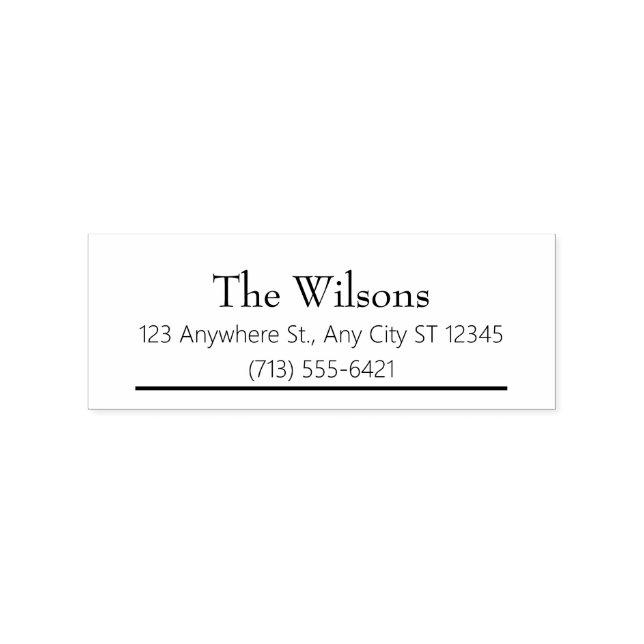 Carimbo De Borracha Family Home Address Stamp (Impressão)