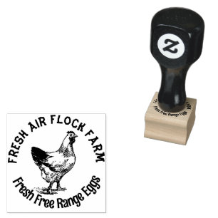 Carimbo De Borracha Farmhouse Hen Ovos