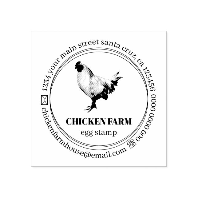 Carimbo De Borracha Farmhouse Russo de Ovos de Galinha (Impressão)