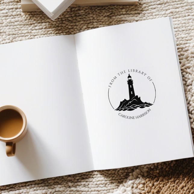 Carimbo De Borracha Farol Moderno Da Biblioteca De  (Criador carregado)