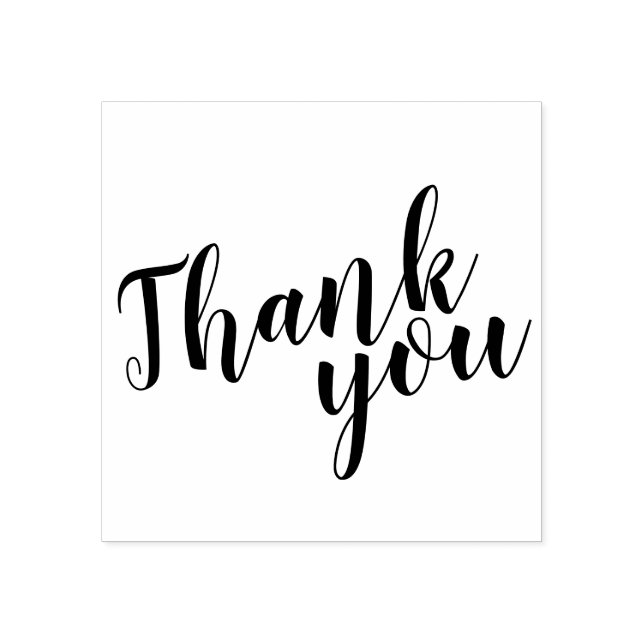 Carimbo De Borracha Favor de Casamento de Script Moderno Obrigado (Impressão)