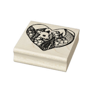 Carimbo De Borracha Fawn Love Lily do Vale Primavera